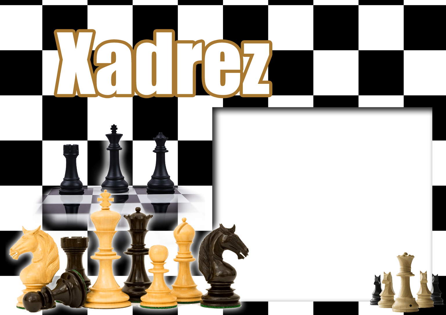 Moldura Xadrez PNG - Imagem Legal