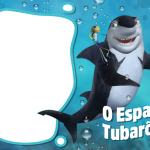 O Espanta Tubarões Moldura PNG