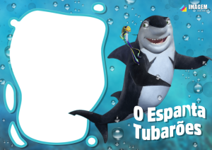 O Espanta Tubarões Moldura PNG