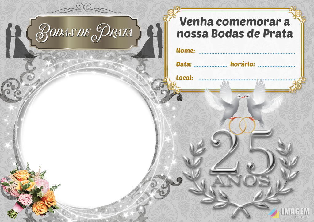 Convite Bodas de Prata - Imagem Legal