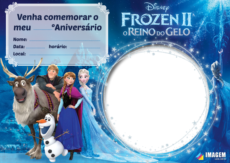 Convite De AniversÃ¡rio GrÃ¡tis Para Baixar Frozen