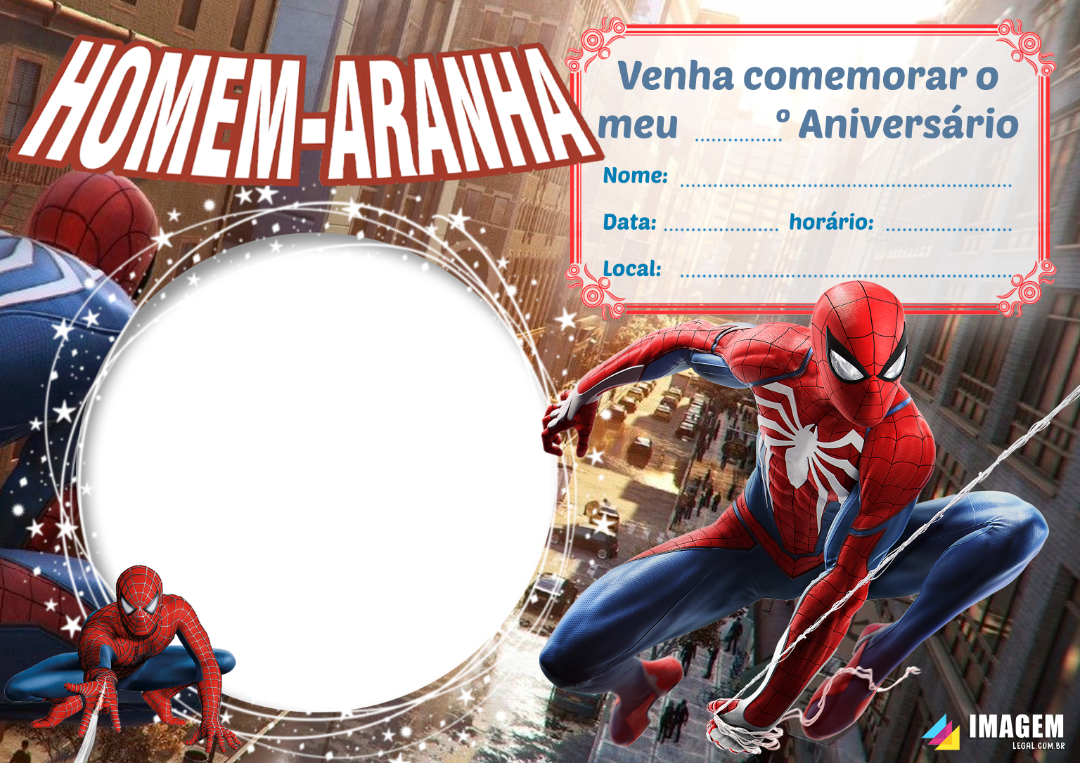 Convite Virtual Homem-Aranha