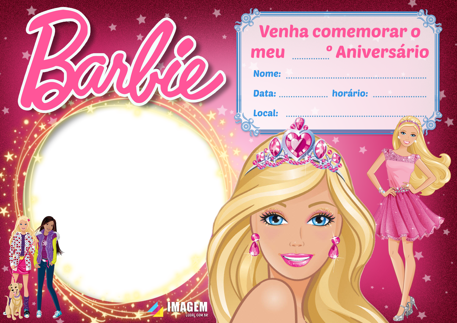 Fazer convite online convite digital Aniversário Barbie em 2023   Aniversário da barbie, Convite de aniversário, Convite barbie