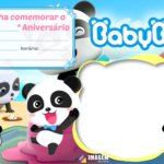 Convite de Aniversário BabyBus Grátis para Imprimir