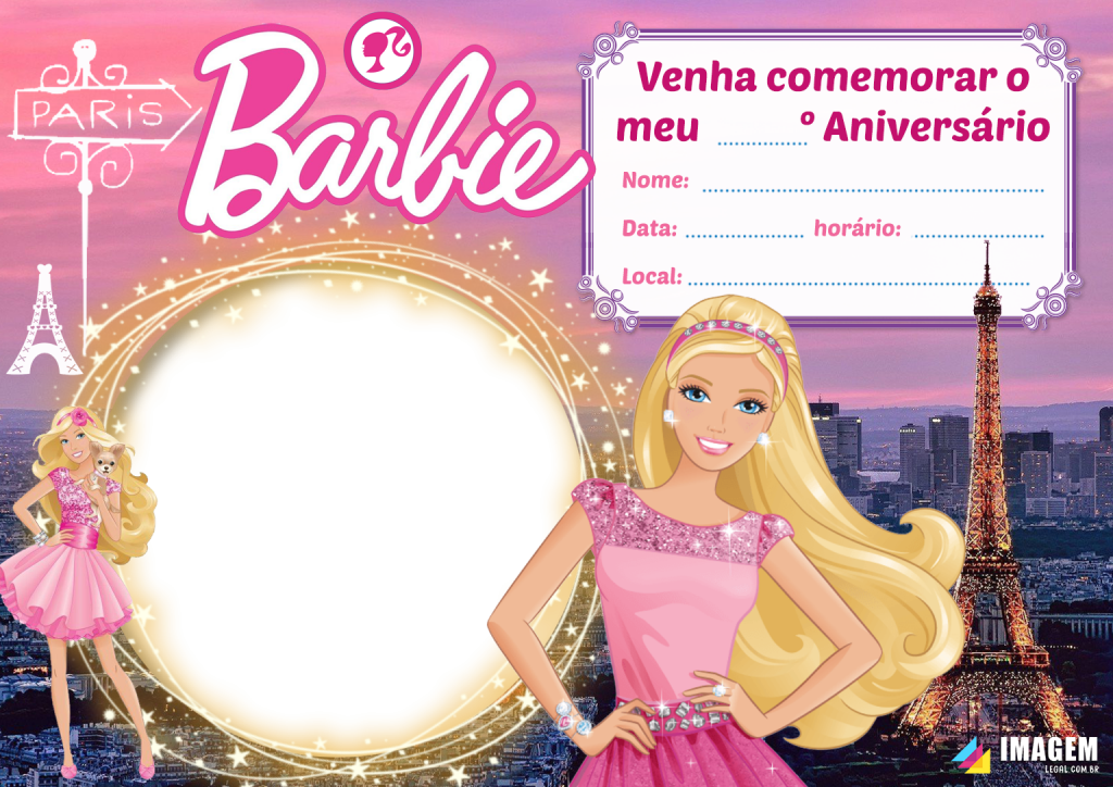 Convite barbie