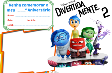 Convite de Aniversário para Editar com Montagem de Foto em PNG