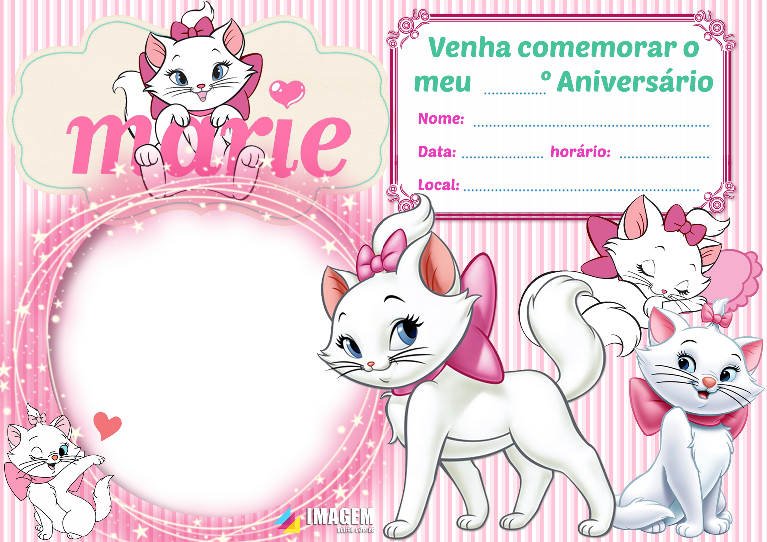 CONVITE ANIMADO GATINHA MARIE PARA WHATSAPP 