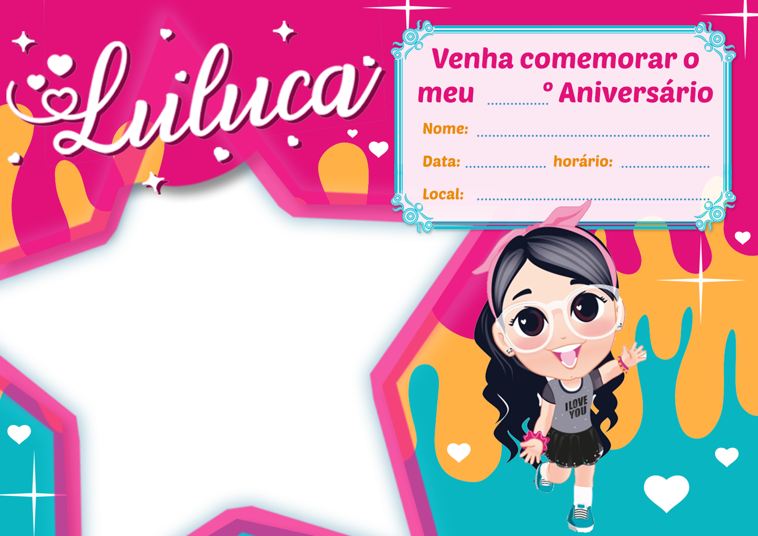 Convite Digital Luluca Rosa Edite Online