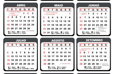 Gabarito Calendário 2021 Folhinha, Imagem Legal