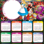 Moldura Infantil Calendário 2021 Alice no País das Maravilhas