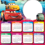 Montagem Digital Calendário 2021 Carros