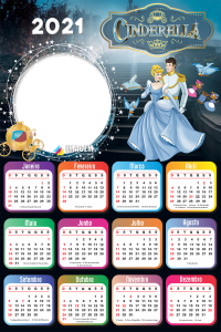 Calendário 2021 Personalizado Cinderella