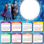 Montagem de Fotos Calendário 2021 Frozen 2