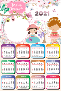 Calendário 2021 PNG Jardim Encantado