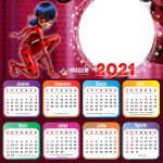 Montagem de Foto em Calendário 2021 LadyBug