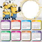 Calendário 2021 Minions para Foto Montagem