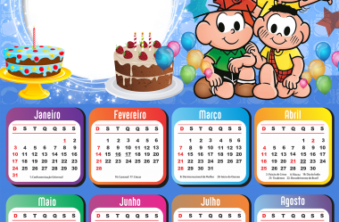 Moldura Calendário 2021 de Aniversário em PNG