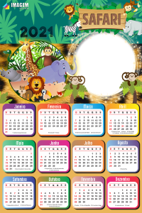 Montar Fotos Calendário 2021 Safari