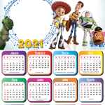 Foto Montagem Grátis Calendário 2021 Toy Story