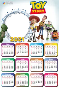Foto Montagem Grátis Calendário 2021 Toy Story