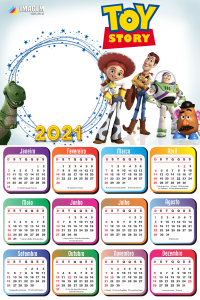 Foto Montagem Grátis Calendário 2021 Toy Story