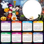 Máscara Digital Calendário 2021 de Halloween