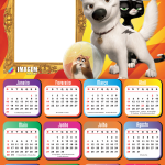 Calendário 2021 Bolt Super Cão Foto Montagem