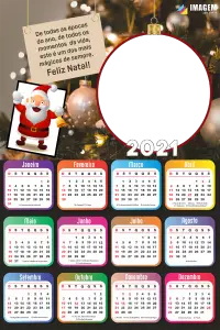 Calendário 2021 De todas as épocas do ano Moldura