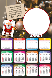 Calendário 2021 De todas as épocas do ano Moldura