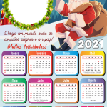 Calendário 2021 Desejo um Mundo cheio de corações PNG