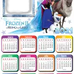 Calendário 2021 Frozen o Reino do Gelo
