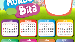 Calendário 2021 Mundo Bita e os Animais PNG