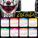 Calendário 2021 PNG do Coringa