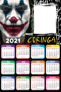 Calendário 2021 PNG do Coringa