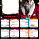 Calendário 2021 Papai Noel Malvado PNG