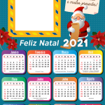 Calendário 2021 Papai Noel dos Correios PNG