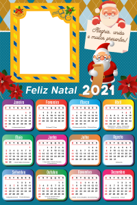 Calendário 2021 Papai Noel dos Correios PNG