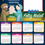 Calendário 2021 Que Deus Abençoe cada lar PNG