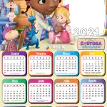 Emoldura Calendário 2021 Doutora Brinquedos