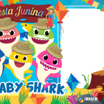 Festa Junina Baby Shark Moldura