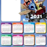 Moldura Calendário 2021 Divertidamente