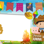 Moldura Festa Junina Infantil PNG