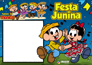 Moldura Festa Junina Turma da Mônica