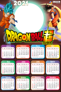 Moldura Infantil Calendário 2021 Dragon Ball Super