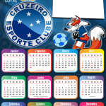 Calendário 2021 Cruzeiro Moldura PNG