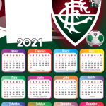 Calendário 2021 Fluminense Moldura PNG