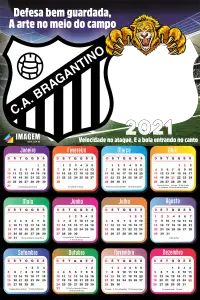 Moldura Calendário 2021 Bragantino