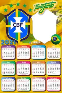 Moldura Calendário 2021 Brasil TamoJunto