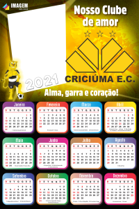 Moldura Calendário 2021 Criciúma