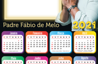 Calendários 2021 Religiosos em PNG para Colagem de Fotos